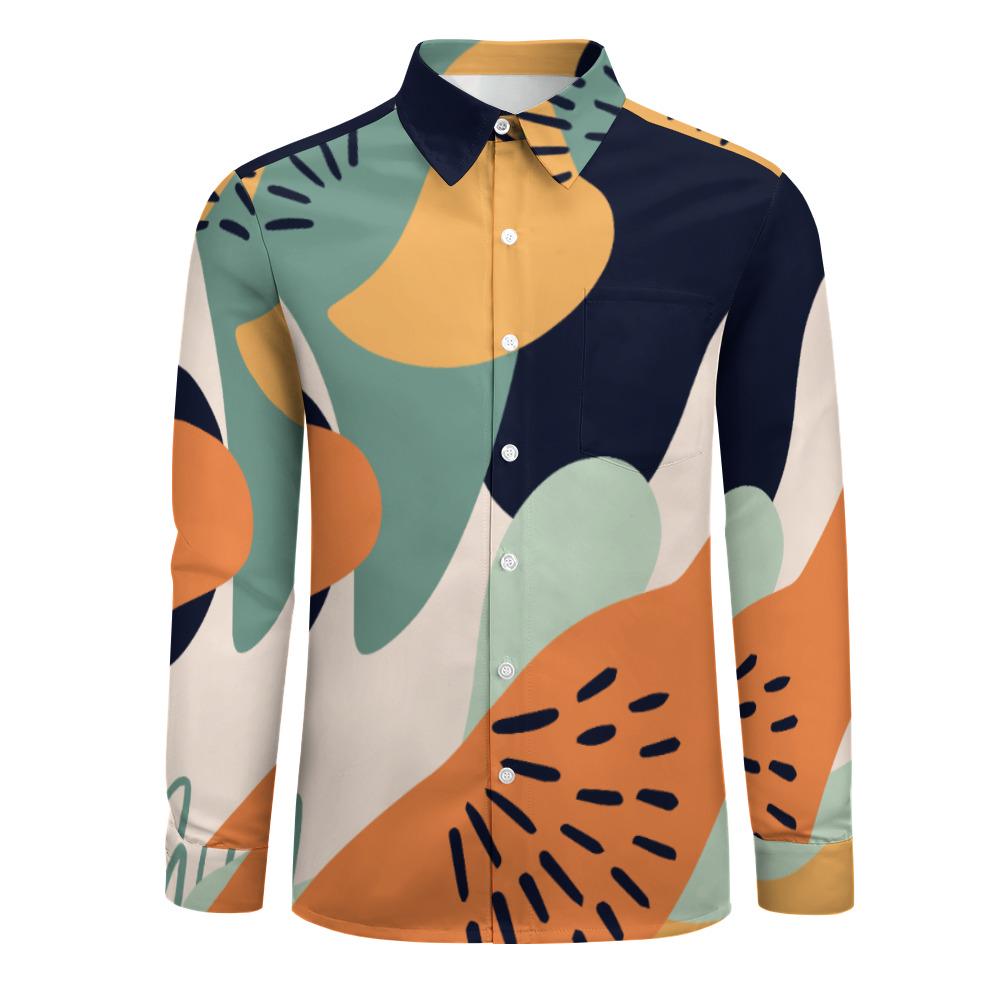 Abstract Boho Button-Down Shirt | Unisex Art Print Top