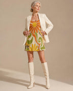 Retro Daisy Cami Mini Dress | 70s Floral Resort Sundress