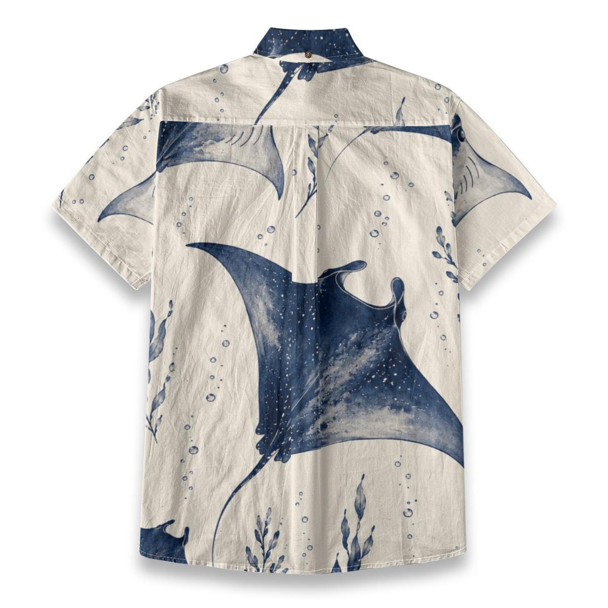 Men’s Manta Ray Cotton Shirt | Coastal Marine Resort Shirt
