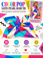 Colorful Geometric Bow Scrunchie - alternate view