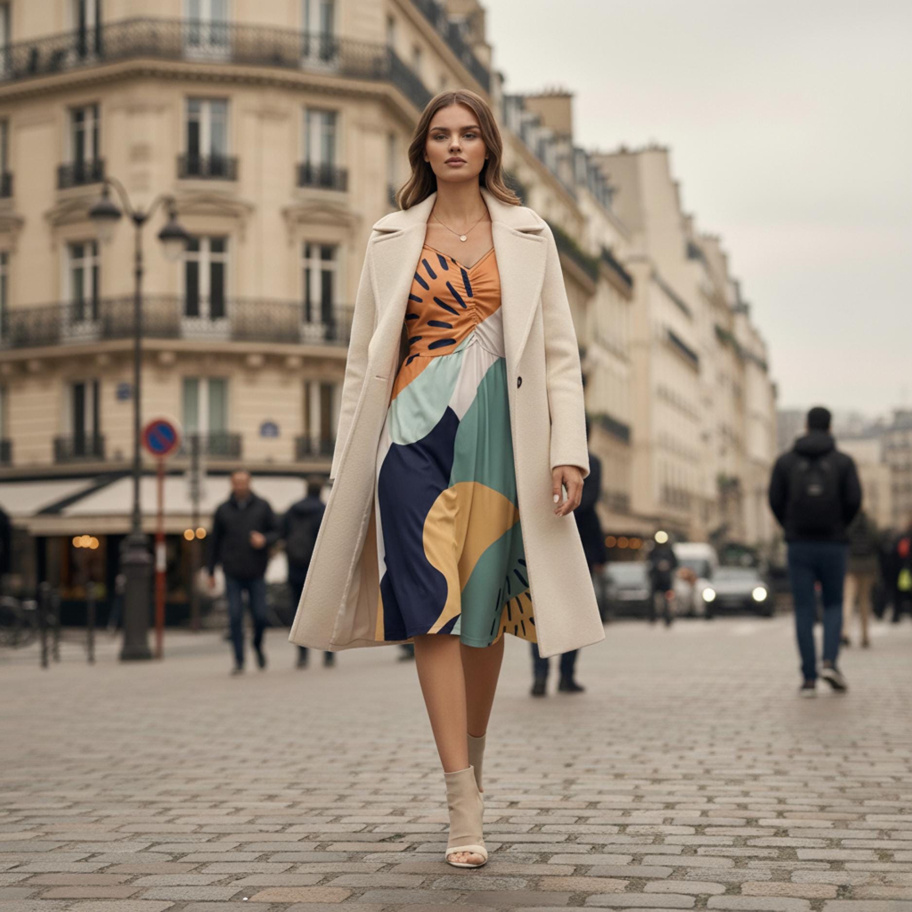 Pop Art Midi Dress | Colorful Resort Vacation Dress