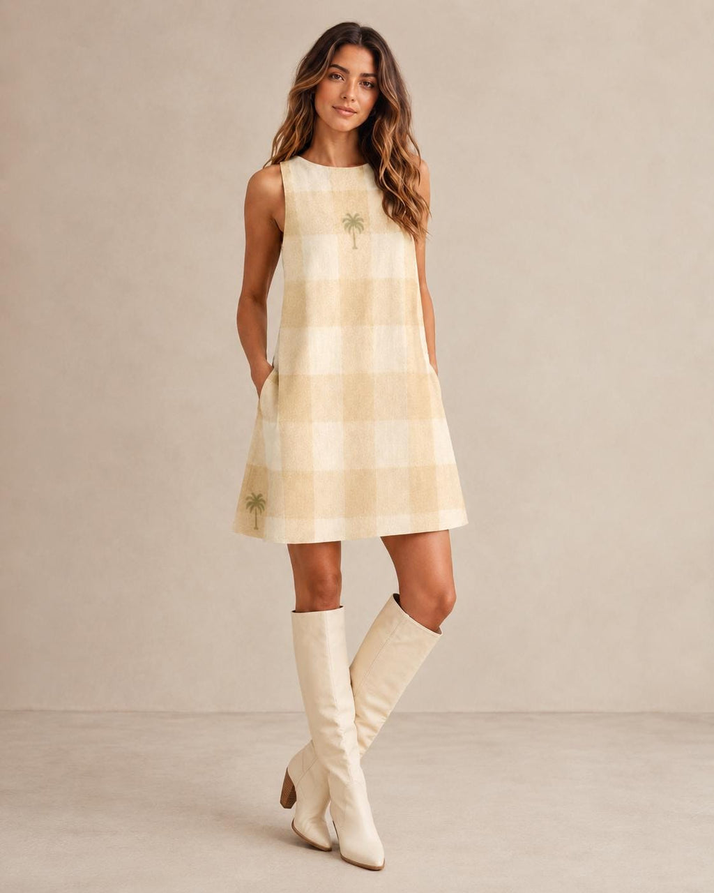Gingham Mini Dress | Scandinavian Resort Pocket Sundress