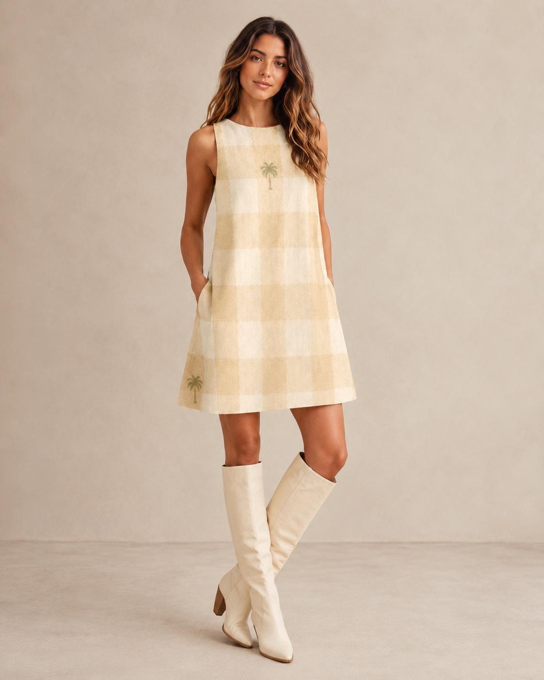 Gingham Mini Dress | Scandinavian Resort Pocket Sundress