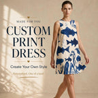 Custom A-Line Mini Dress | Personalized Print Summer Dress