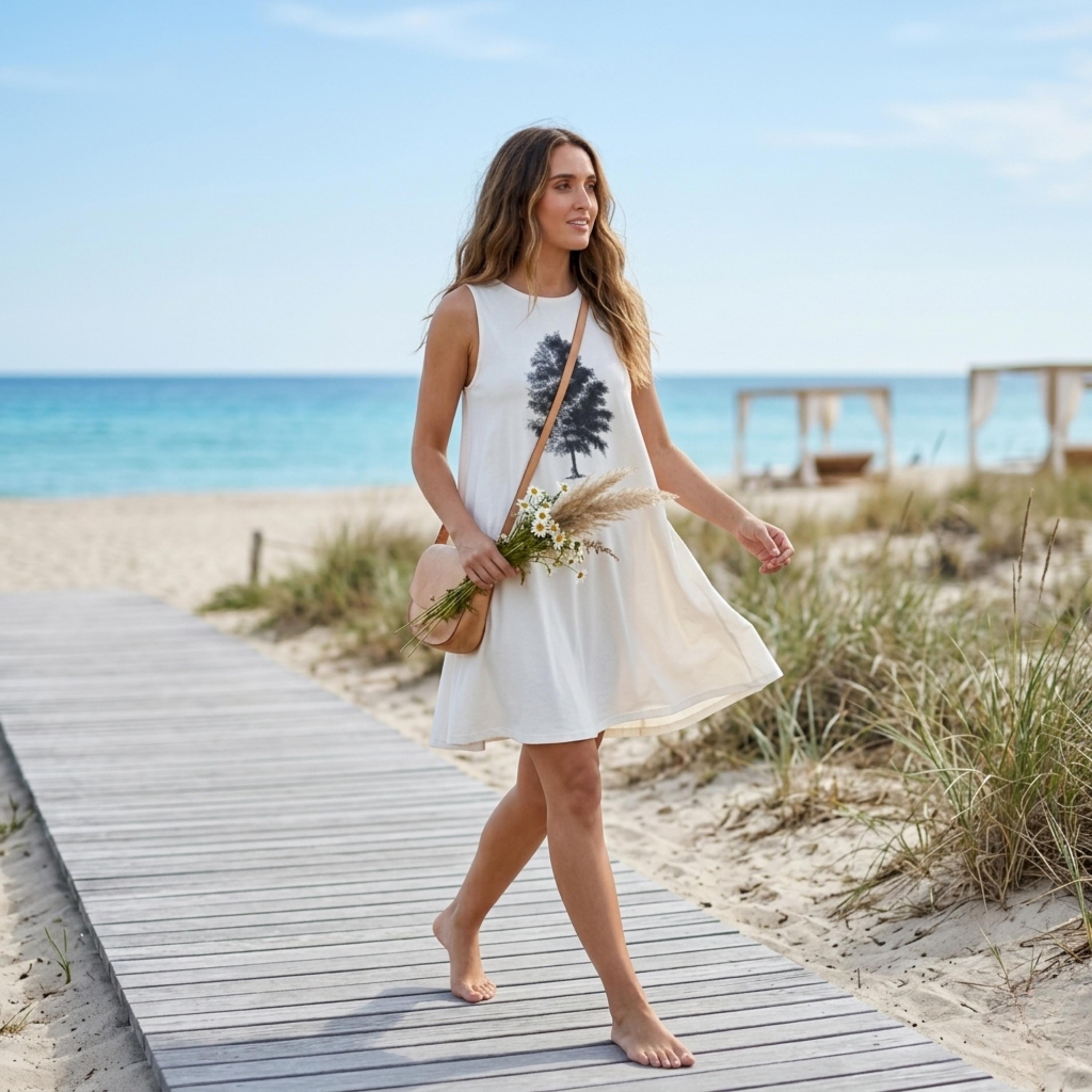 Relaxed A-Line Pocket Mini Dress | Flowy Summer Vacation Dress