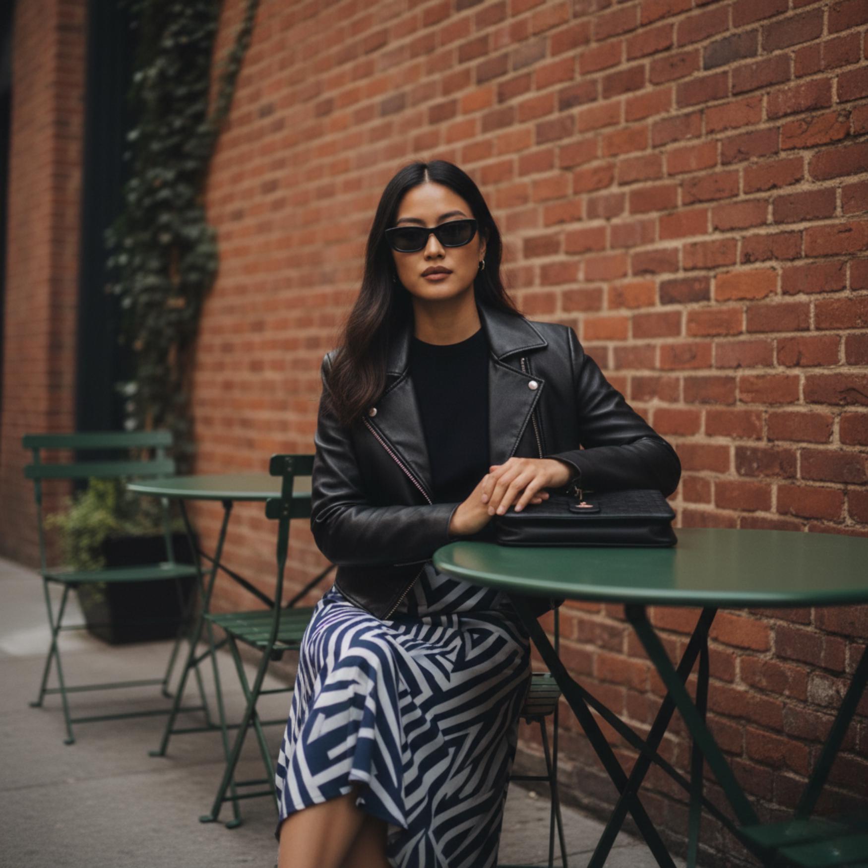 Navy Geometric Maxi Skirt | Architectural Wearable Art Skirt