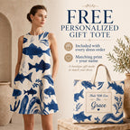 Indigo Fish A-Line Dress | Coastal Pocket Summer Dress