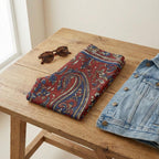 Red Boho Paisley Leggings | High Waist Festival Yoga Pants