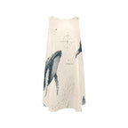 Whale Print A-Line Dress | Coastal Marine Pocket Mini Dress