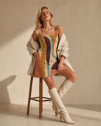 Abstract Spaghetti Strap Mini Dress | Retro Resort Sundress