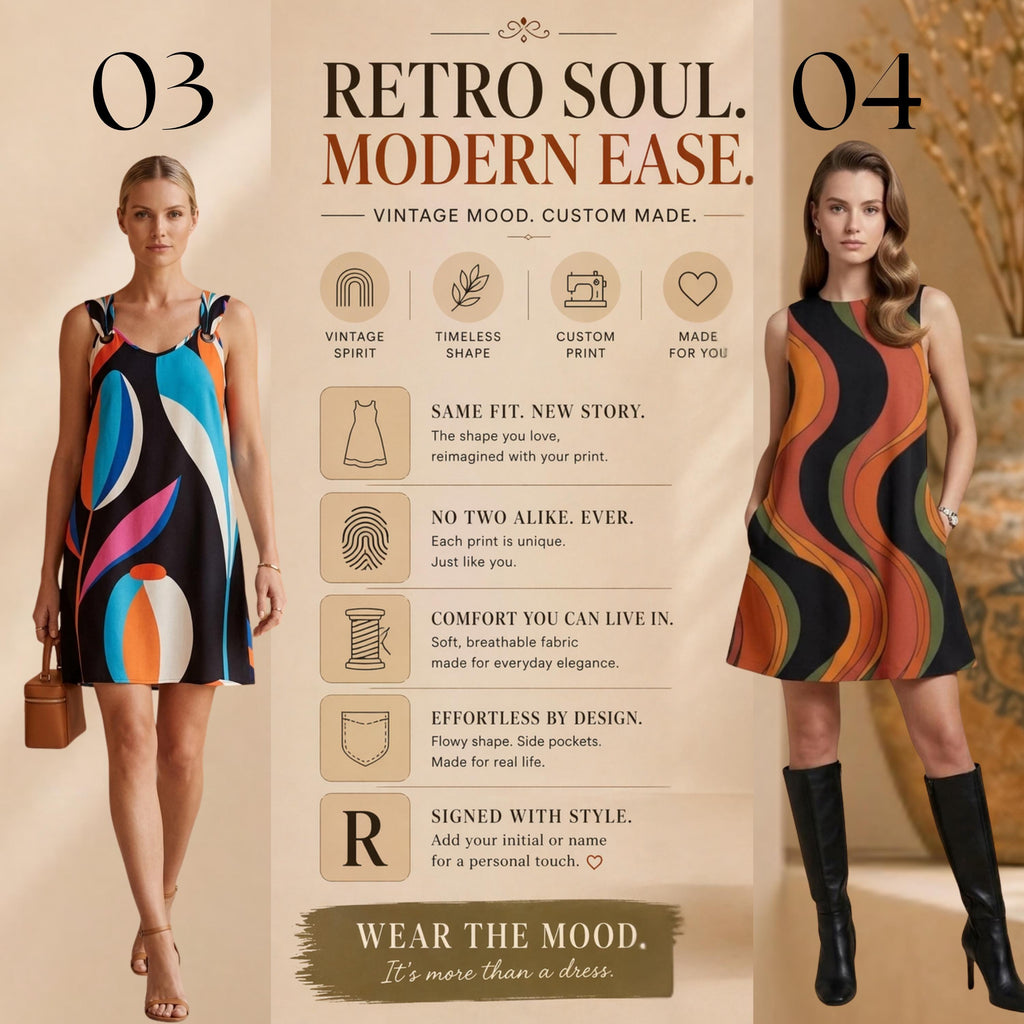 Custom A-Line Midi Dress | Design Your Own Personalized Dress