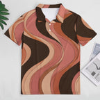 Men’s 70s Geometric Polo Shirt | Retro Resort Golf Polo