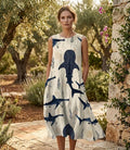Whale Shark A-Line Dress | Coastal Cotton Pocket Resort Dress