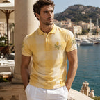 Men’s Lemon Print Polo Shirt | Mediterranean Coastal Resort Wear