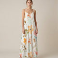 Boho Floral Maxi Dress | Flowy Summer Beach Vacation Dress