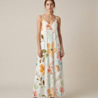 Boho Floral Maxi Dress | Flowy Summer Beach Vacation Dress