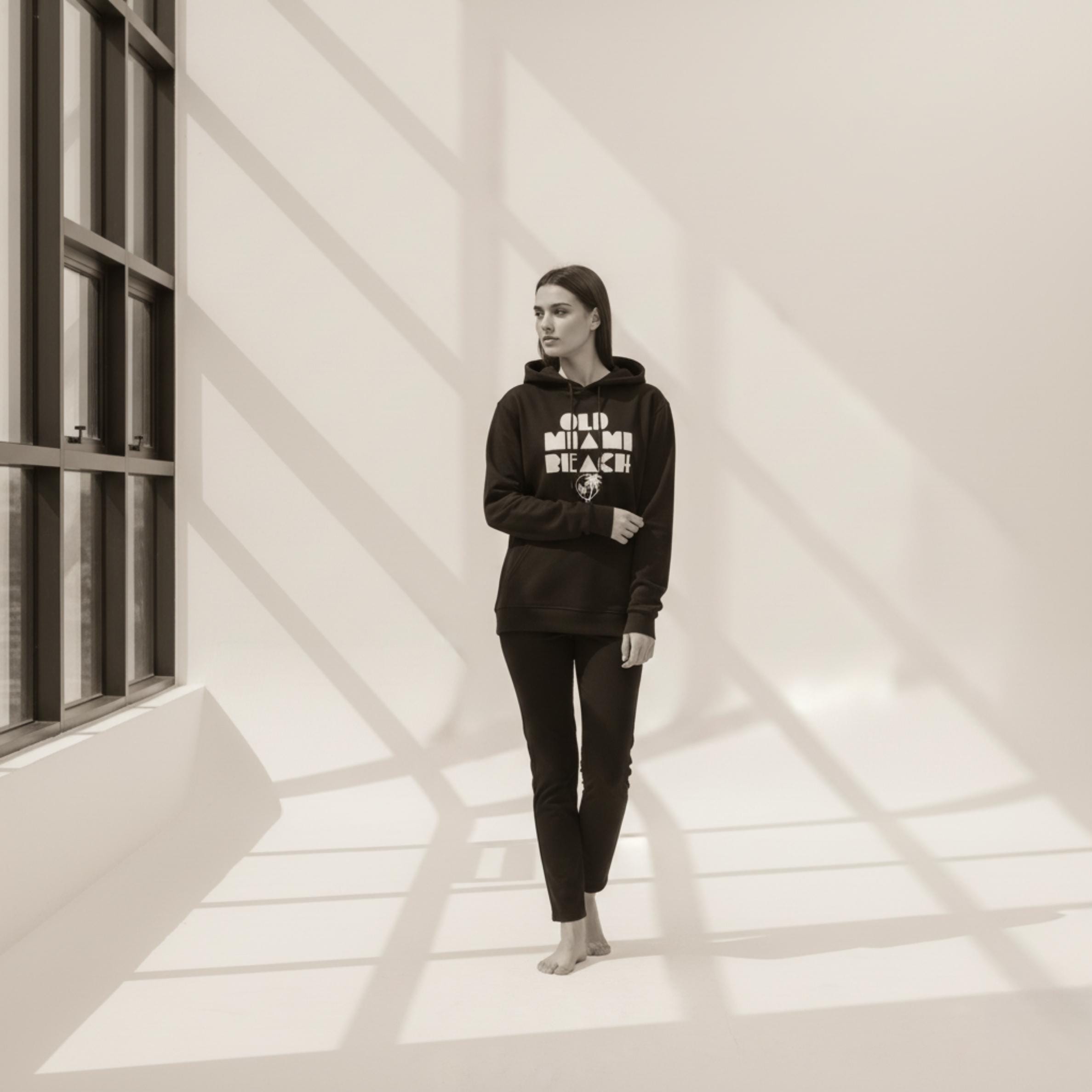 Old Miami Beach Hoodie | 70s Cotton Coastal Sweatshirt