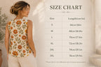 Retro Floral V-Neck Tank Top | 70s Boho Summer Blouse