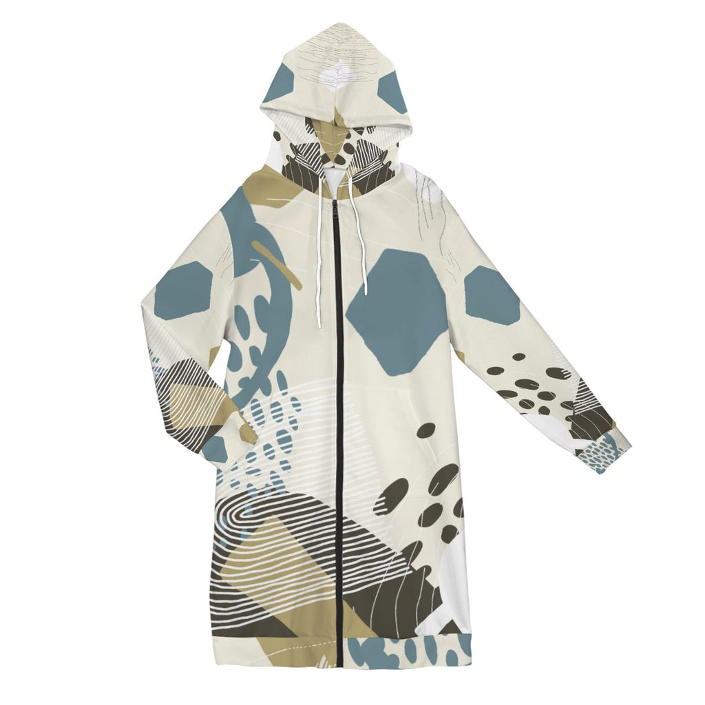 Abstract Geometric Zip Hoodie | Modern Art Streetwear