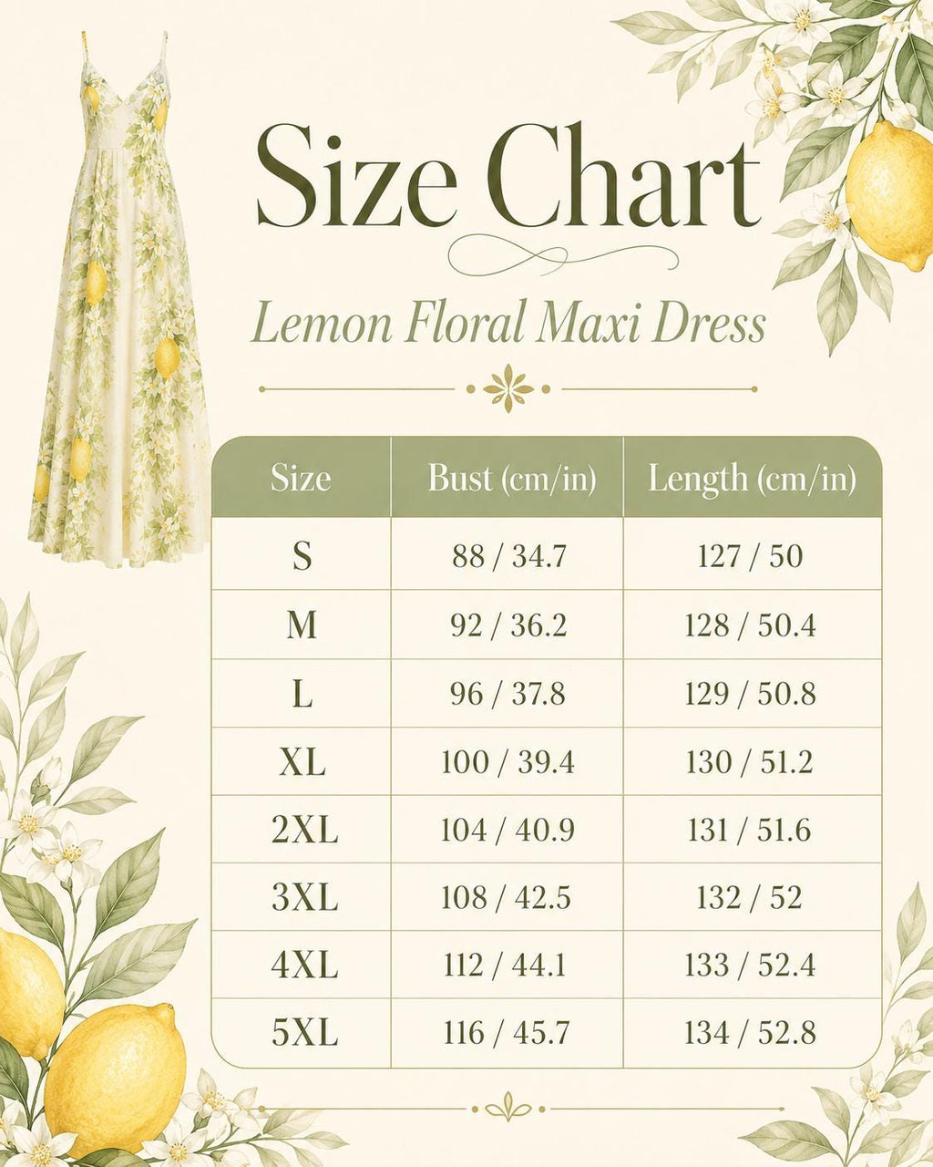 Lemon Floral Maxi Dress | Mediterranean Garden Resort Dress