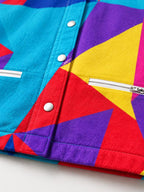 Women’s Colorful Geometric Jacket detail view