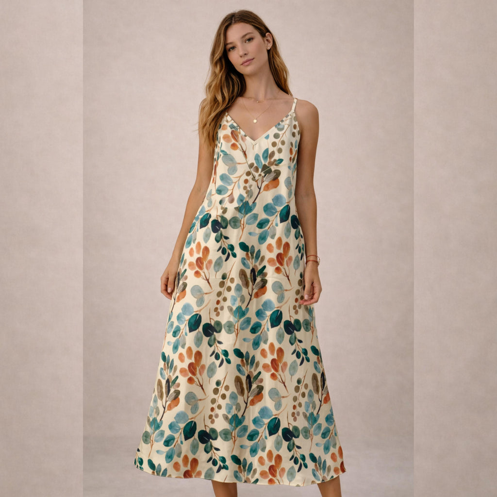 Floral Sling Maxi Dress | Sleeveless Boho Vacation Dress