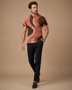 Men’s 70s Geometric Polo Shirt | Retro Resort Golf Polo