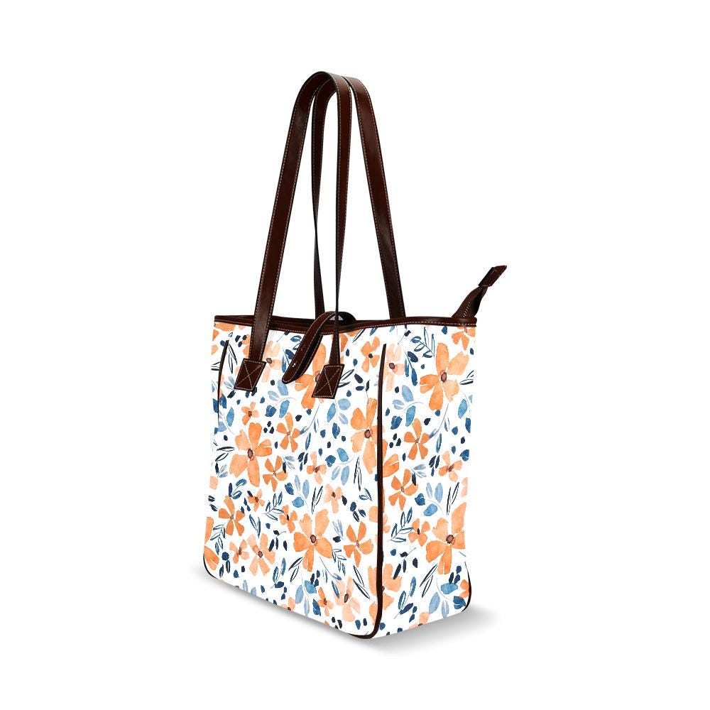 Boho Floral Tote Bag | Water-Resistant Summer Shoulder Bag