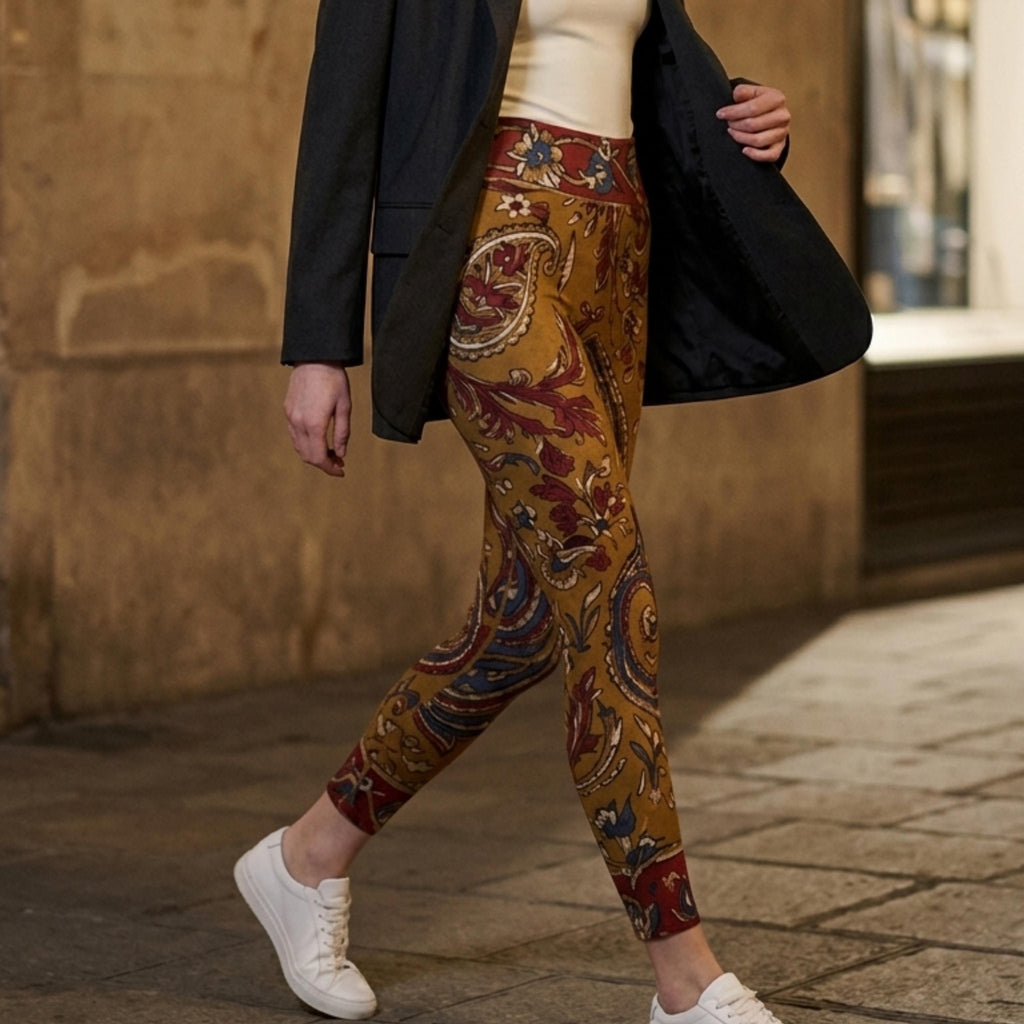 Boho Paisley Leggings | High Waist Festival Yoga Pants