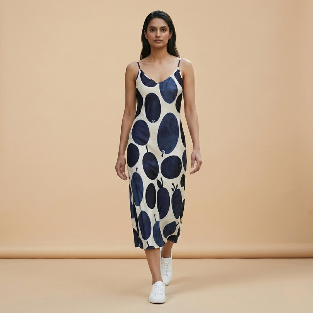 Olive Print Maxi Dress | Mediterranean Boho Resort Dress