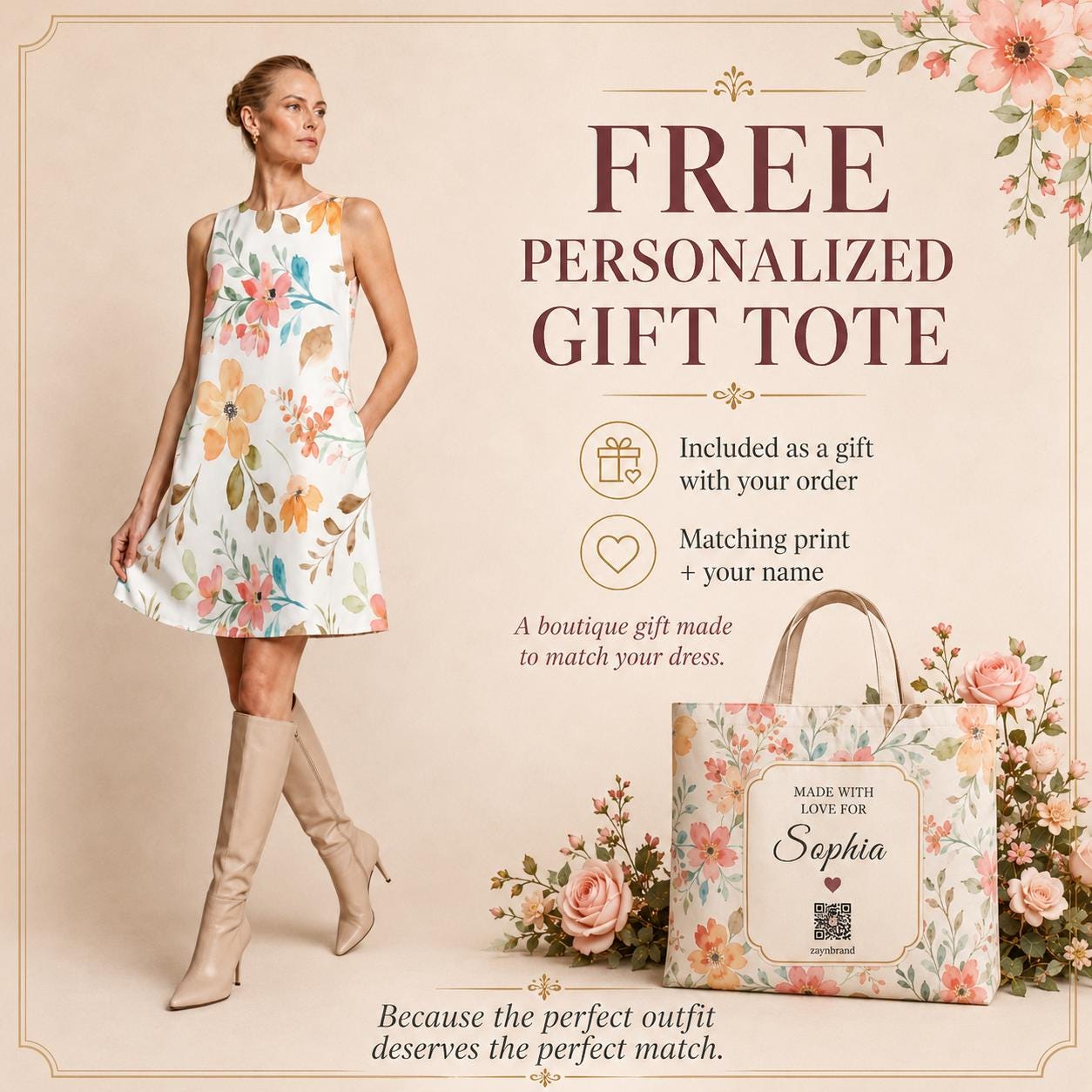 Floral Cottagecore A-Line Dress | Sleeveless Summer Dress with Pockets
