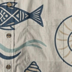 Men’s Coastal Fish Shirt | Mediterranean Matching Vacation Shirt