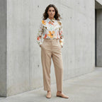 Watercolor Floral Button-Down Blouse | Soft Artistic Spring Top