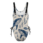 Whale Print One-Piece Swimsuit | Coastal Ocean Swimwear