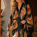Celestial retro satin bridesmaid robe – image 1