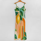 Amalfi Lemon Print Maxi Dress, Mediterranean Italian Summer Resort Wear - image 10