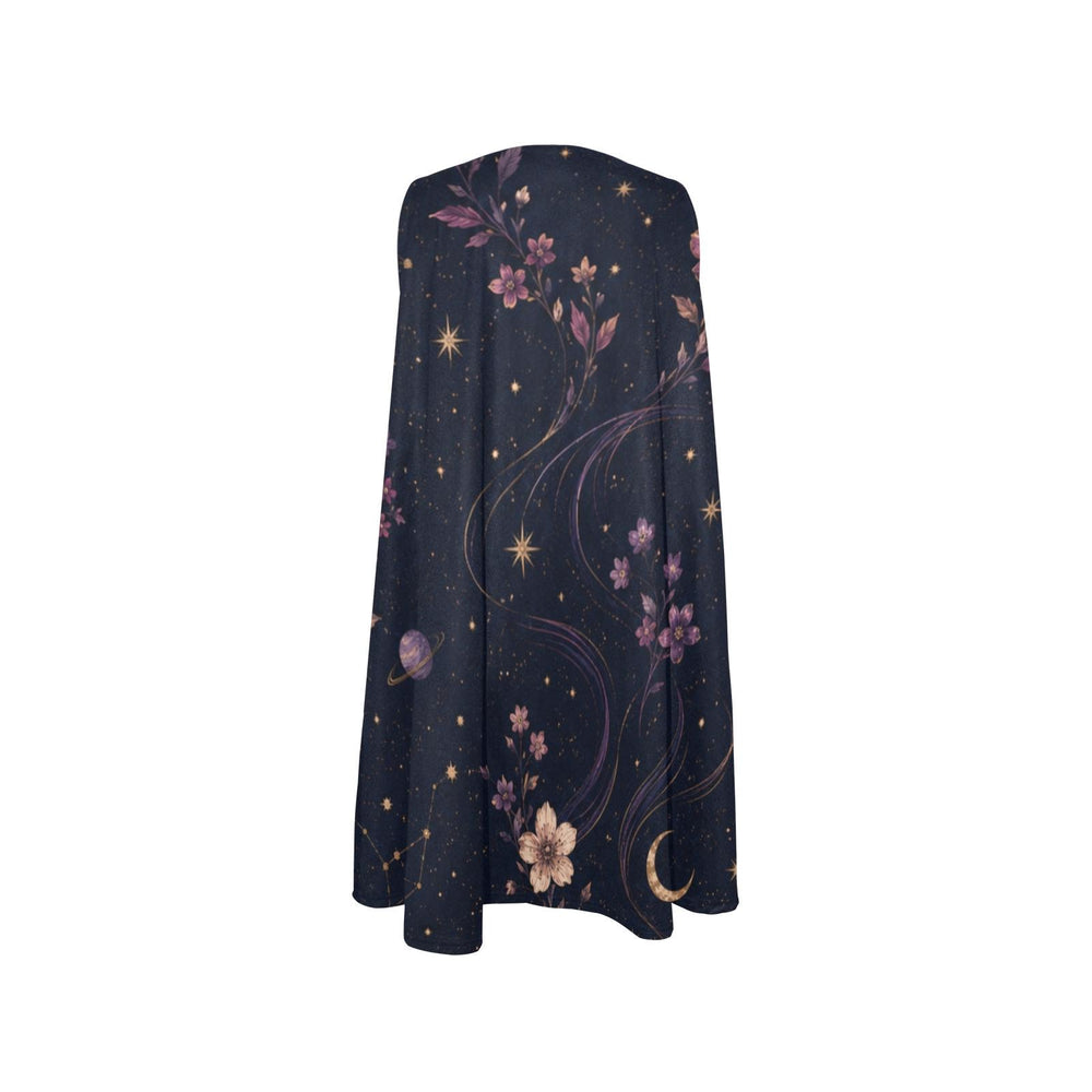 Celestial Floral A-Line Mini Dress with Pockets - image 1