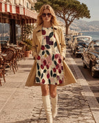 Cherry Print Dress with Pockets, Sleeveless A-Line Mini - image 6
