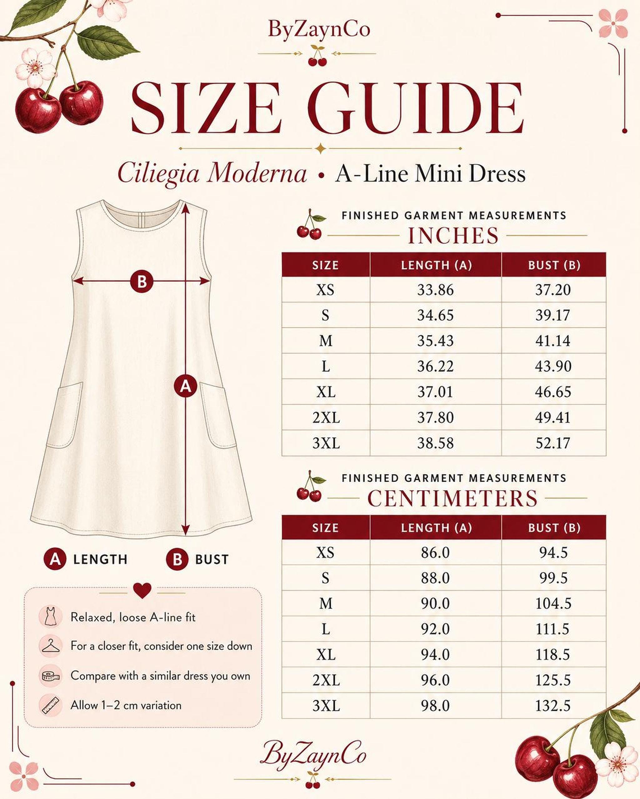 Cherry Print Dress with Pockets, Sleeveless A-Line Mini - image 9