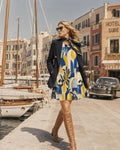Lemon Print Dress, Amalfi A-Line Mini with Pockets - image 1