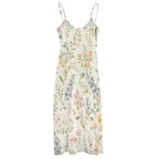 Ivory Wildflower Maxi Dress, Botanical Print Sundress, Romantic Garden Party Outfit - image 10