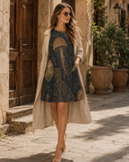 Vintage Jellyfish A-Line Mini Dress with Pockets - image 9