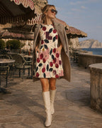 Cherry Print Dress with Pockets, Sleeveless A-Line Mini - image 5