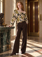 ByZaynCo Olive Green Botanical off shoulder sweatshirt - photo 4
