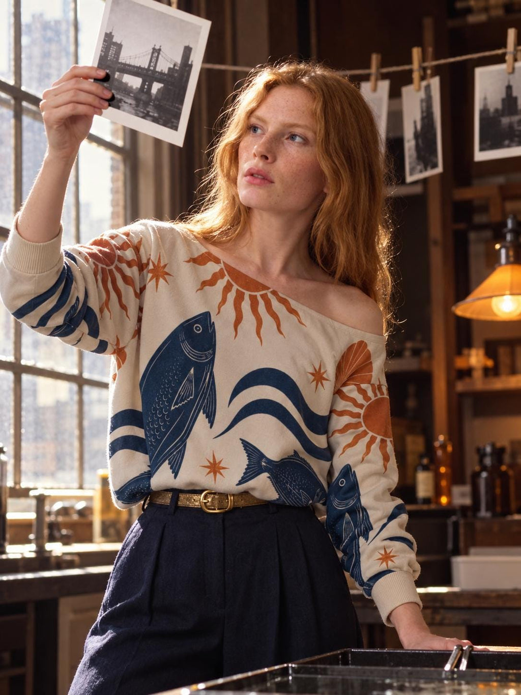 ByZaynCo Ocean Art off shoulder sweatshirt - photo 5
