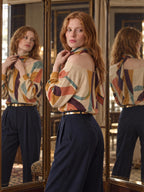 ByZaynCo Earth Tone Abstract off shoulder sweatshirt - photo 9