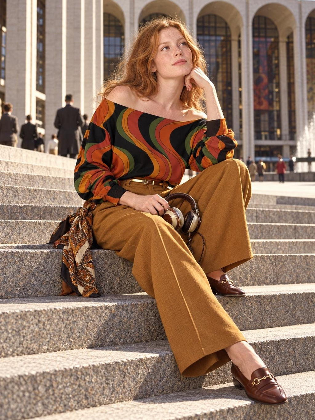 ByZaynCo 70s Retro Wave off shoulder sweatshirt - photo 10