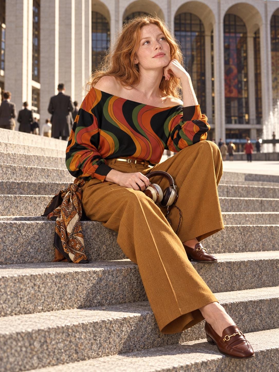 ByZaynCo 70s Retro Wave off shoulder sweatshirt - photo 10
