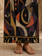 Stained Glass Halloween Slip Maxi Dress | Dark Art Strappy Dress
