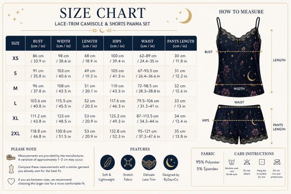 Navy celestial floral pajama set lifestyle view